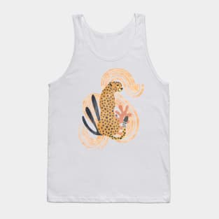 Leopard Abstract drawing Tank Top